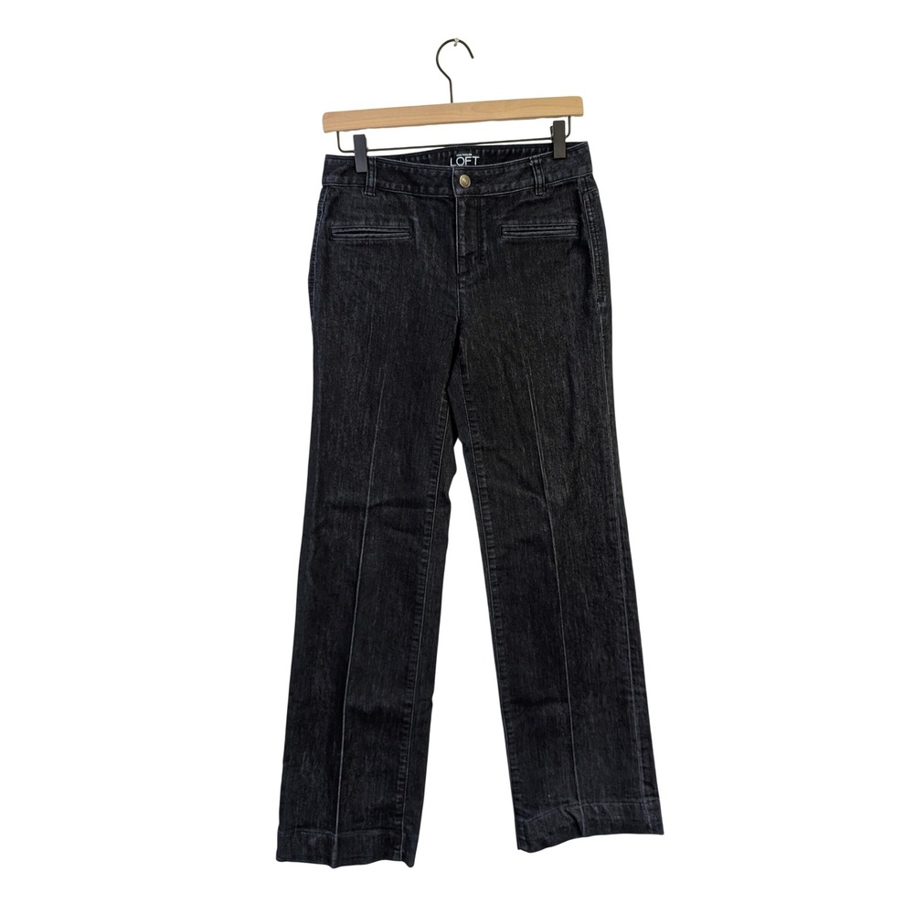 Ann Taylor LOFT Modern Trouser Jeans Chic Contemporary Dark Wash Size 2